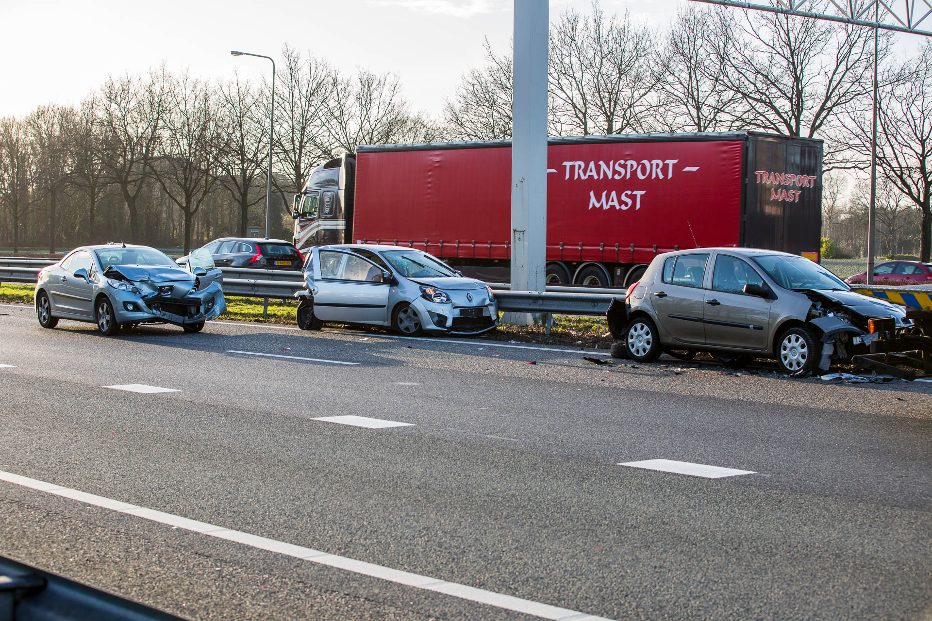 Meerdere ongelukken op de A58 bij Wouw