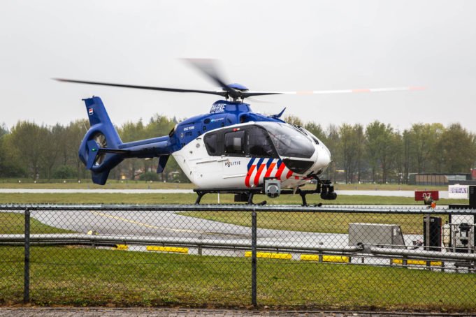 Politiehelikopter bij Breda International Airport