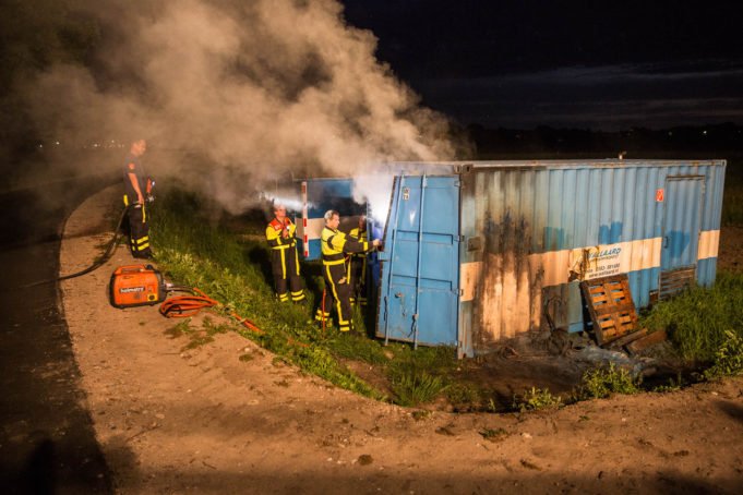 Container in brand aan Heijbeeksestraat in Nispen