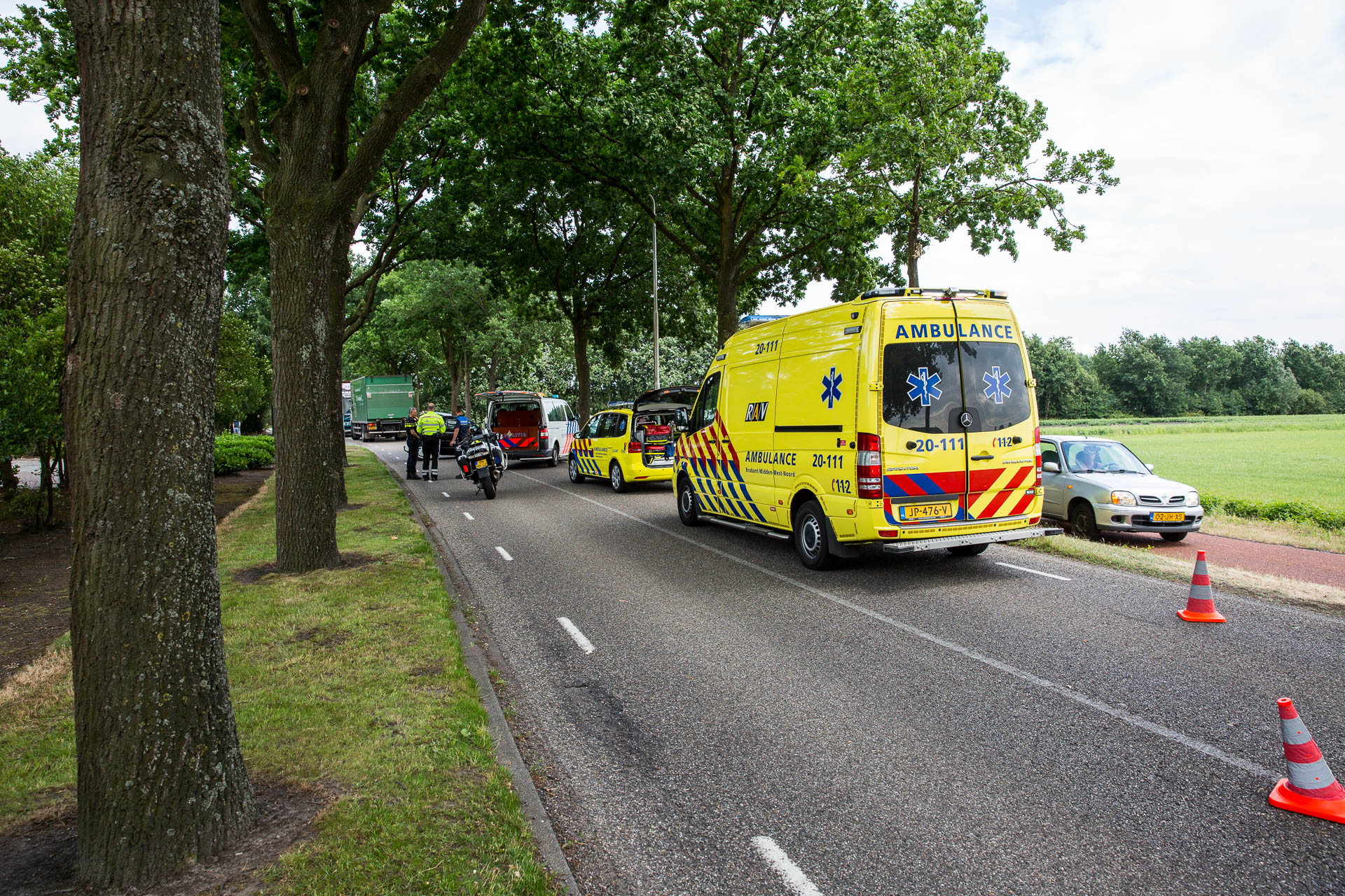  Twee gewonden bij ongeval aan Rucphensebaan in Roosendaal