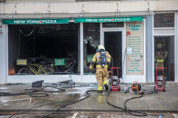 Brand bij New York Pizza in Bergen op Zoom